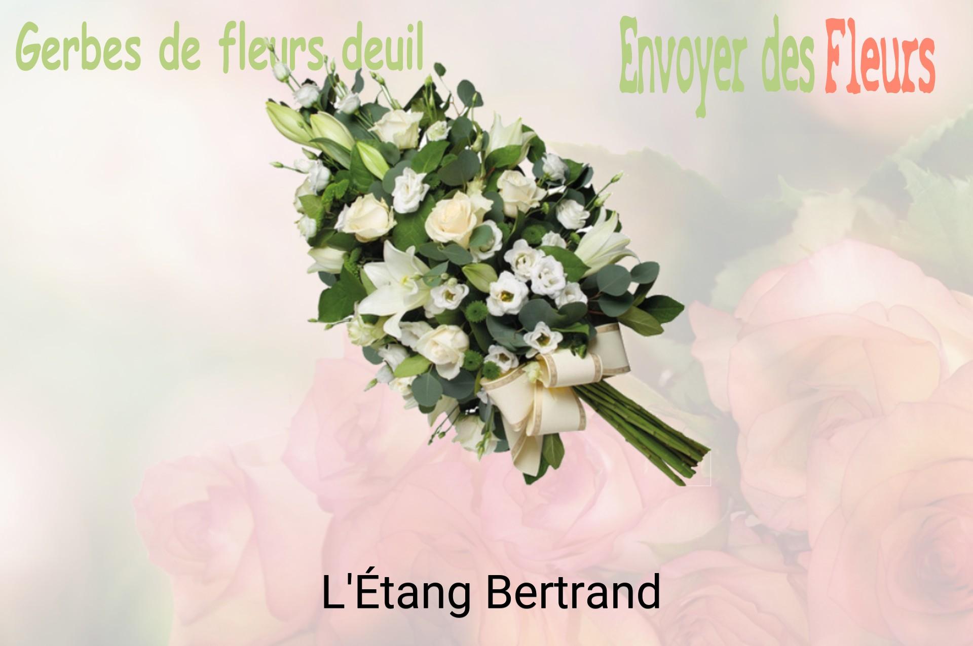 Gerbe de fleurs de deuil livrée à L'Étang-Bertrand